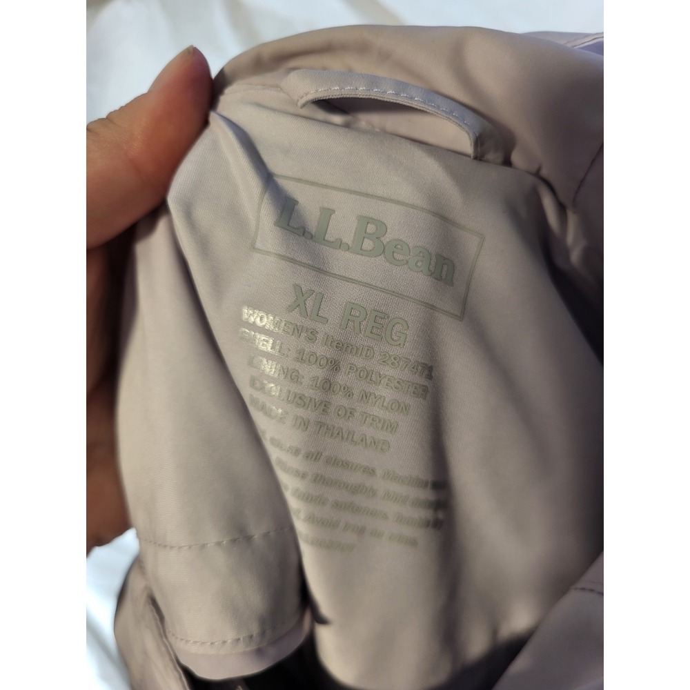 L.L. Bean H2OFF Rain Jacket Womens XS Light Purple PrimaLoft Lined Waterproof - Picture 6 of 6